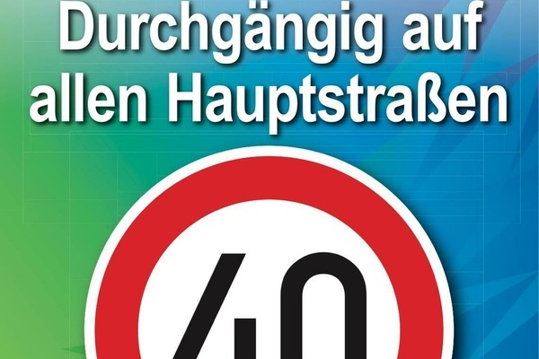 Tempo 40 auf Hauptverkehrsstraen